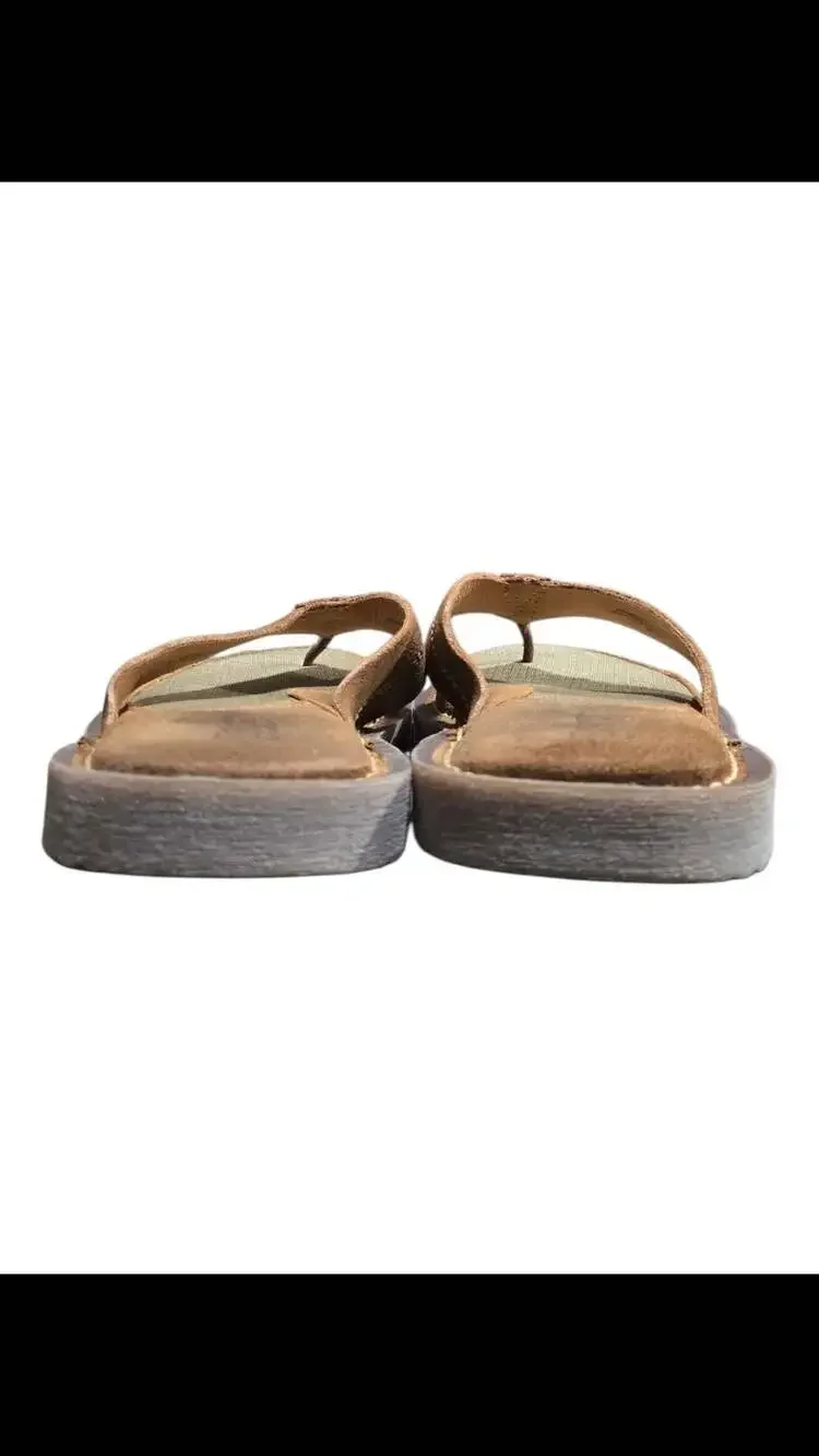 Born Bermuda Men's Suede Leather Flip Flop Sandals Size 10